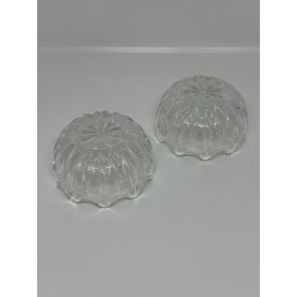 VTG Clear Cut Glass Covered Candy Dish Bowl | Round Crystal Trinket Box with Lid - Picture 4 of 7